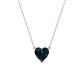 1 - Zaria 1.00 ct London Blue Topaz Heart Shape (6.00 mm) Solitaire Pendant Necklace 