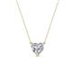 1 - Zaria 0.85 ct GIA Certified Natural Diamond Heart Shape (6.00 mm) Solitaire Pendant Necklace 