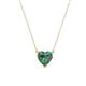 1 - Zaria 0.75 ct Lab Created Alexandrite Heart Shape (6.00 mm) Solitaire Pendant Necklace 