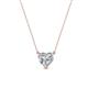 1 - Zaria 0.70 ct Moissanite Heart Shape (6.00 mm) Solitaire Pendant Necklace 