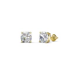 Alida ctw Cushion Shape Natural Diamond Solitaire Women Stud Earrings ctw Cushion Shape Natural Diamond Solitaire Women Prong set Stud Earrings in K Yellow Gold