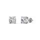 1 - Alida 1.00 ctw (5.00 mm) Cushion Shape Natural Diamond Solitaire Women Stud Earrings 