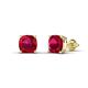 1 - Alida 2.66 ctw (6.00 mm) Cushion Shape Lab Created Ruby Solitaire Women Stud Earrings 