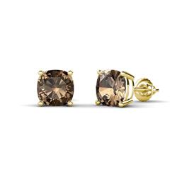 Alida ctw Cushion Shape Smoky Quartz Solitaire Women Stud Earrings ctw Cushion Shape Smoky Quartz Solitaire Women Prong set Stud Earrings in K Yellow Gold