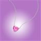 2 - Zaria 0.65 ct Lab Created Pink Sapphire Heart Shape (5.00 mm) Solitaire Pendant Necklace 