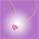 2 - Zaria 0.65 ct Lab Created Pink Sapphire Heart Shape (5.00 mm) Solitaire Pendant Necklace 