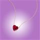 2 - Zaria 0.55 ct Lab Created Ruby Heart Shape (5.00 mm) Solitaire Pendant Necklace 