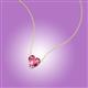 2 - Zaria 0.48 ct Pink Tourmaline Heart Shape (5.00 mm) Solitaire Pendant Necklace 