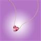 2 - Zaria 0.48 ct Pink Tourmaline Heart Shape (5.00 mm) Solitaire Pendant Necklace 