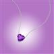 2 - Zaria 0.42 ct Amethyst Heart Shape (5.00 mm) Solitaire Pendant Necklace 