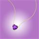 2 - Zaria 0.42 ct Amethyst Heart Shape (5.00 mm) Solitaire Pendant Necklace 