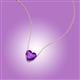 2 - Zaria 0.42 ct Amethyst Heart Shape (5.00 mm) Solitaire Pendant Necklace 