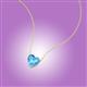 2 - Zaria 0.57 ct Blue Topaz Heart Shape (5.00 mm) Solitaire Pendant Necklace 