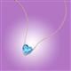 2 - Zaria 0.57 ct Blue Topaz Heart Shape (5.00 mm) Solitaire Pendant Necklace 