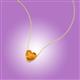 2 - Zaria 0.42 ct Citrine Heart Shape (5.00 mm) Solitaire Pendant Necklace 