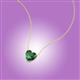 2 - Zaria 0.42 ct Lab Created Emerald Heart Shape (5.00 mm) Solitaire Pendant Necklace 