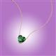 2 - Zaria 0.42 ct Lab Created Emerald Heart Shape (5.00 mm) Solitaire Pendant Necklace 