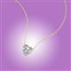 2 - Zaria 0.65 ct Lab Created White Sapphire Heart Shape (5.00 mm) Solitaire Pendant Necklace 