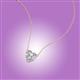 2 - Zaria 0.65 ct Lab Created White Sapphire Heart Shape (5.00 mm) Solitaire Pendant Necklace 