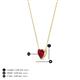 4 - Zaria 0.36 ct Lab Created Ruby Heart Shape (4.00 mm) Solitaire Pendant Necklace 