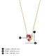 4 - Zaria 0.25 ct Pink Tourmaline Heart Shape (4.00 mm) Solitaire Pendant Necklace 