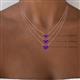 5 - Zaria 0.22 ct Amethyst Heart Shape (4.00 mm) Solitaire Pendant Necklace 