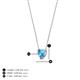 4 - Zaria 0.32 ct Blue Topaz Heart Shape (4.00 mm) Solitaire Pendant Necklace 