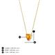 4 - Zaria 0.22 ct Citrine Heart Shape (4.00 mm) Solitaire Pendant Necklace 