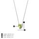 4 - Zaria 0.25 ct Peridot Heart Shape (4.00 mm) Solitaire Pendant Necklace 