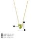 4 - Zaria 0.25 ct Peridot Heart Shape (4.00 mm) Solitaire Pendant Necklace 