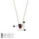 4 - Zaria 0.32 ct Red Garnet Heart Shape (4.00 mm) Solitaire Pendant Necklace 