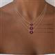 5 - Zaria 0.33 ct Rhodolite Garnet Heart Shape (4.00 mm) Solitaire Pendant Necklace 