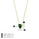 4 - Zaria 0.21 ct Lab Created Emerald Heart Shape (4.00 mm) Solitaire Pendant Necklace 