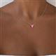 3 - Zaria 0.48 ct Pink Tourmaline Heart Shape (5.00 mm) Solitaire Pendant Necklace 