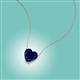2 - Zaria 0.90 ct Lab Created Blue Sapphire Heart Shape (6.00 mm) Solitaire Pendant Necklace 