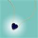 2 - Zaria 0.90 ct Lab Created Blue Sapphire Heart Shape (6.00 mm) Solitaire Pendant Necklace 