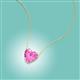 2 - Zaria 0.90 ct Lab Created Pink Sapphire Heart Shape (6.00 mm) Solitaire Pendant Necklace 