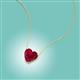 2 - Zaria 0.80 ct Lab Created Ruby Heart Shape (6.00 mm) Solitaire Pendant Necklace 