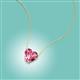 2 - Zaria 0.80 ct Pink Tourmaline Heart Shape (6.00 mm) Solitaire Pendant Necklace 
