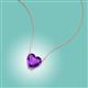 2 - Zaria 0.68 ct Amethyst Heart Shape (6.00 mm) Solitaire Pendant Necklace 