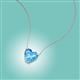 2 - Zaria 1.00 ct Blue Topaz Heart Shape (6.00 mm) Solitaire Pendant Necklace 