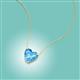 2 - Zaria 1.00 ct Blue Topaz Heart Shape (6.00 mm) Solitaire Pendant Necklace 