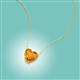 2 - Zaria 0.68 ct Citrine Heart Shape (6.00 mm) Solitaire Pendant Necklace 