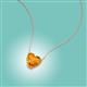 2 - Zaria 0.68 ct Citrine Heart Shape (6.00 mm) Solitaire Pendant Necklace 