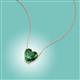 2 - Zaria 0.75 ct Lab Created Emerald Heart Shape (6.00 mm) Solitaire Pendant Necklace 
