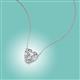 2 - Zaria 0.90 ct Lab Created White Sapphire Heart Shape (6.00 mm) Solitaire Pendant Necklace 