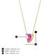 4 - Zaria 0.65 ct Lab Created Pink Sapphire Heart Shape (5.00 mm) Solitaire Pendant Necklace 