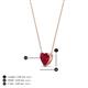 4 - Zaria 0.55 ct Lab Created Ruby Heart Shape (5.00 mm) Solitaire Pendant Necklace 