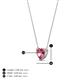 4 - Zaria 0.48 ct Pink Tourmaline Heart Shape (5.00 mm) Solitaire Pendant Necklace 