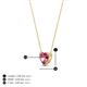 4 - Zaria 0.48 ct Pink Tourmaline Heart Shape (5.00 mm) Solitaire Pendant Necklace 